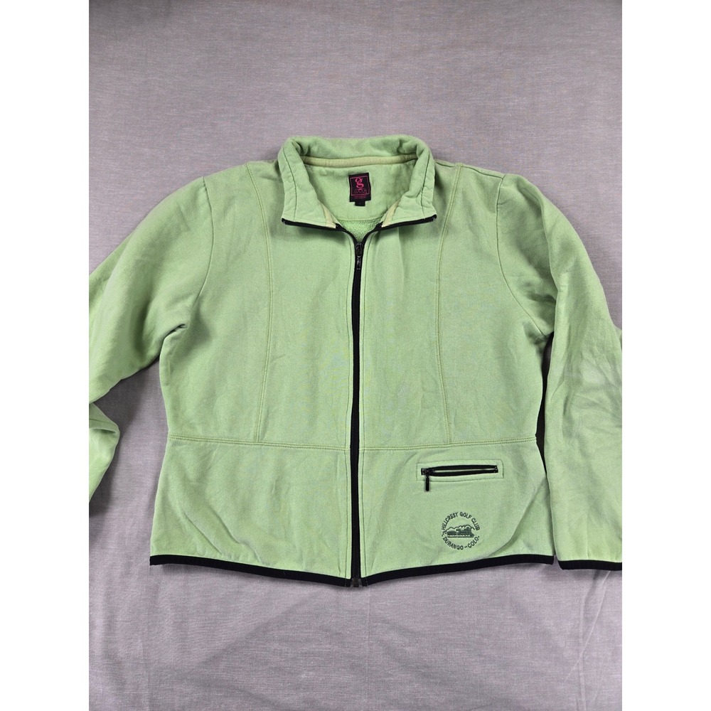 Gear For Sports Womens Sage Green Hillcrest Golf Club Full Zip Sweatshirt Large